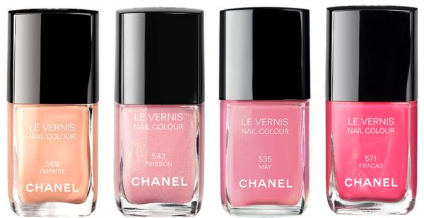Esmalte Chanel le Vernis colour tons rosas e nudes claros