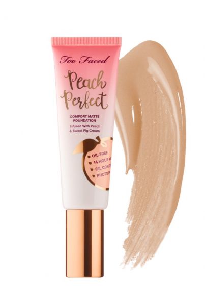 Base too faced Peach Perfect Comfort Matte Foundation – Peaches and Cream Collection