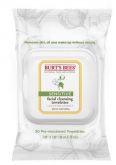 Burt's Bees Sensitive Facial Cleansing Towelettes Cotton Extract Burts be