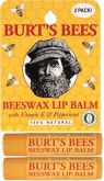 Burt's Bees Lip Balm With Vitamin E & Peppermint, lote c/ 2